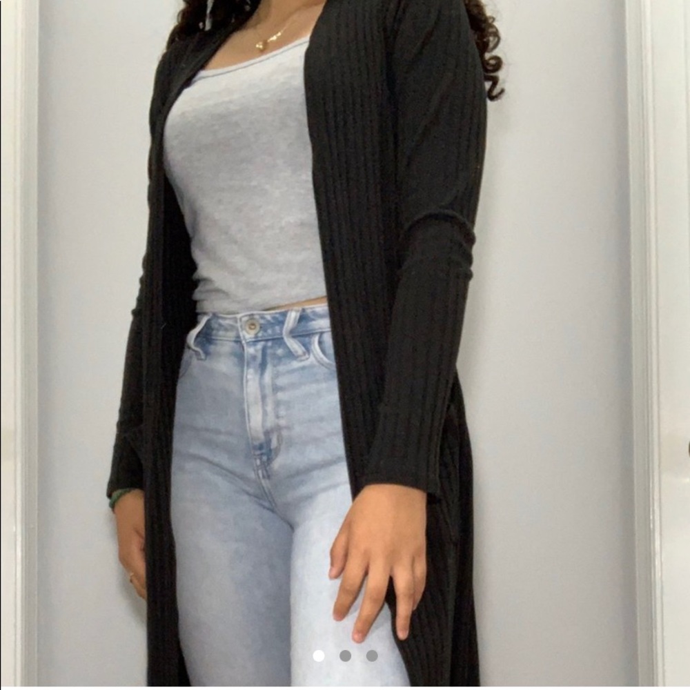 Black cardigan